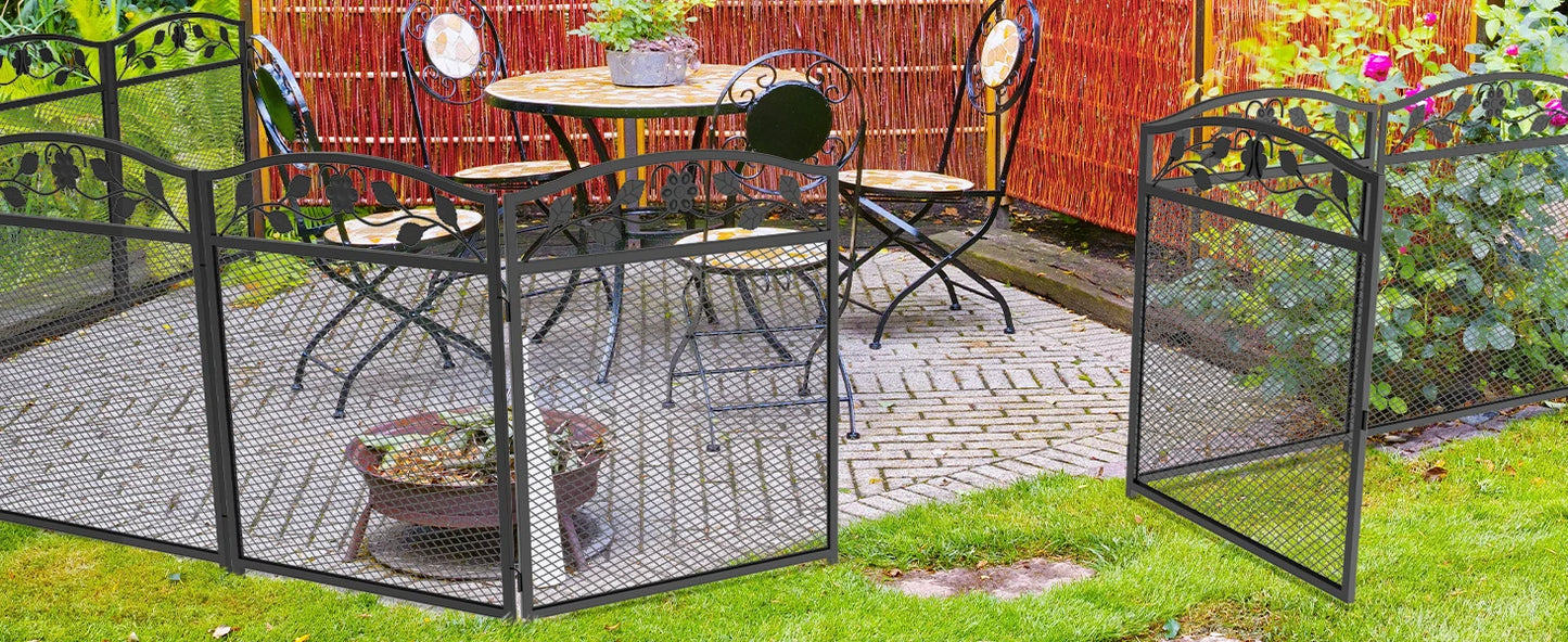 BORWART Tall Wrought Iron Dog Fence Panels For Pet Containment