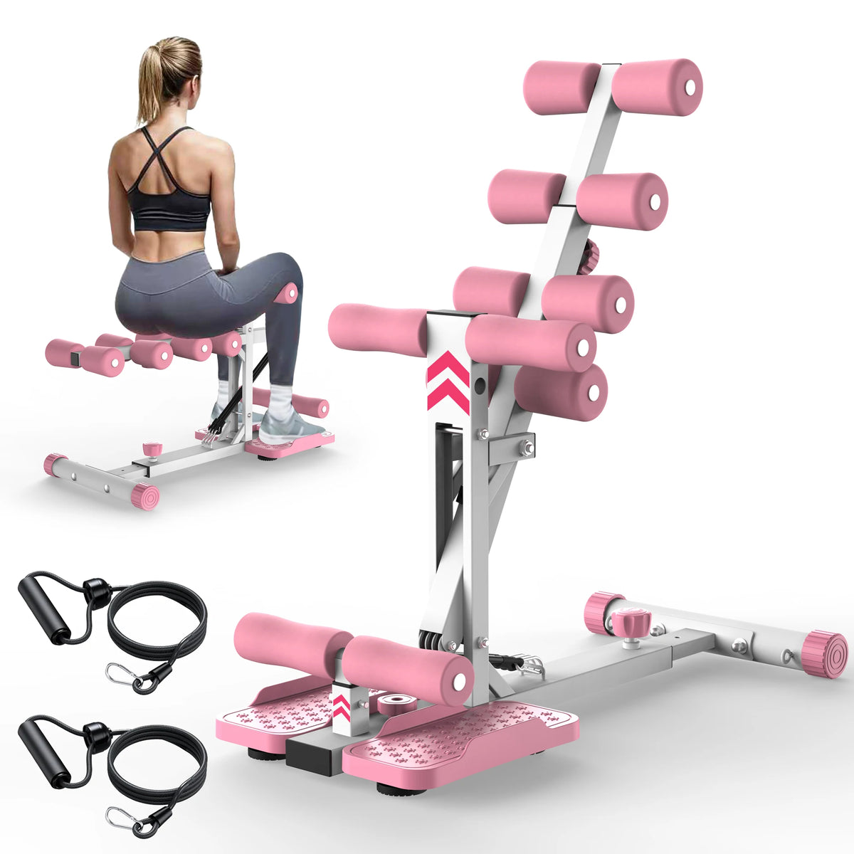 Professional Squat Trainer With Resistance Bands For Home Gym