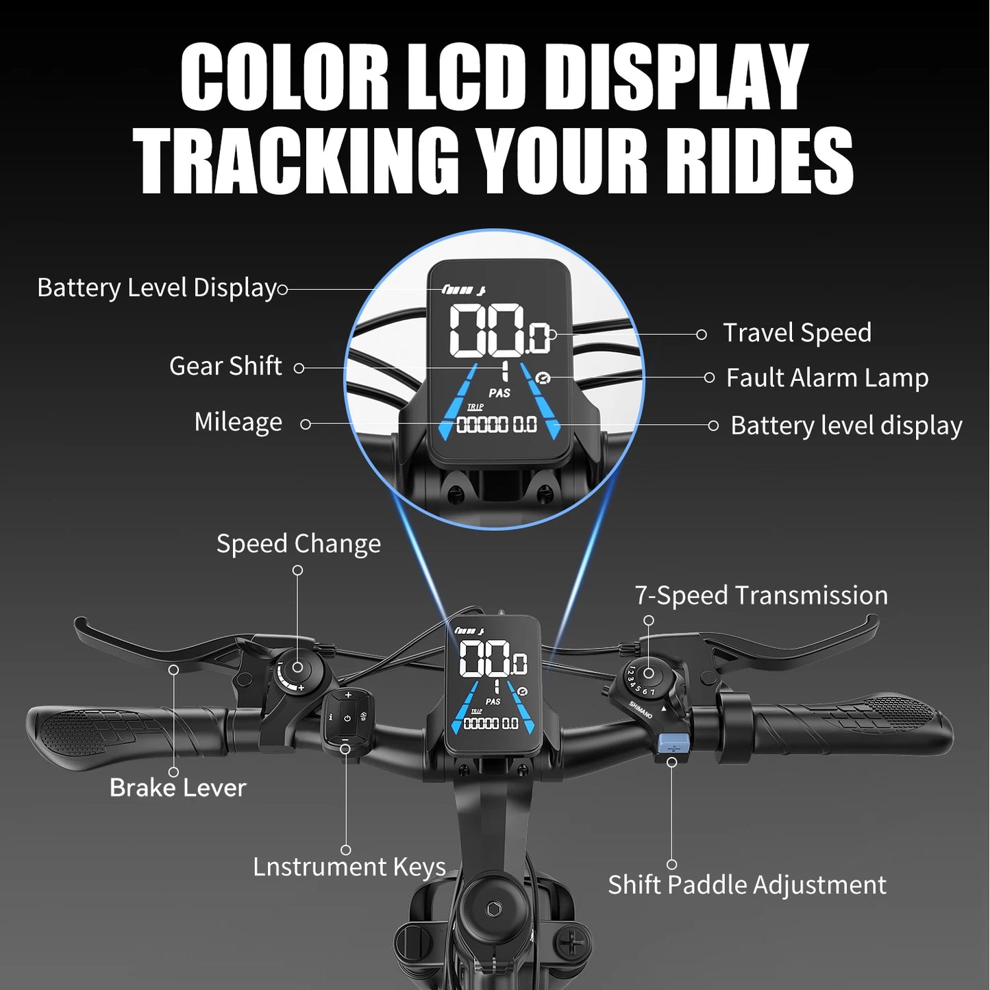 Adult 500W Electric Mountain Bike With 45 Mile Range