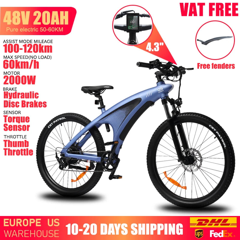 HUANCI Q5 1000W Adult Electric Bike With Aluminum Alloy Frame