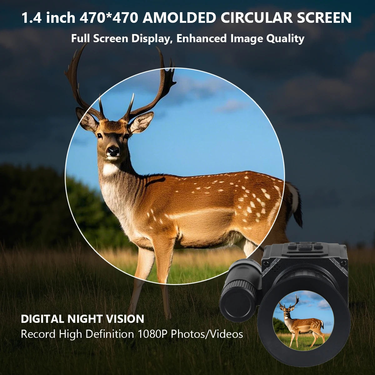 Megaorei HD 1080p Night Vision Monocular With 5x Optical Zoom