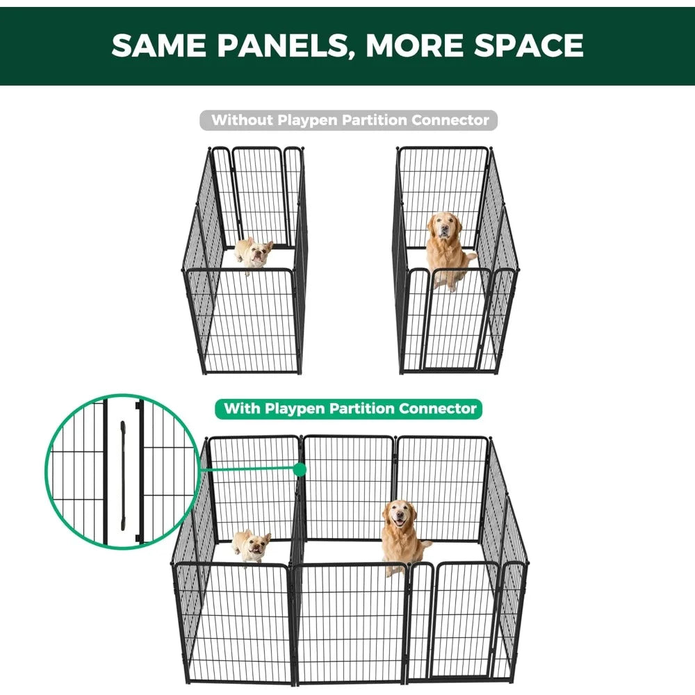 Indoor Metal Dog Playpen With Connectors For Safe Home Exercise