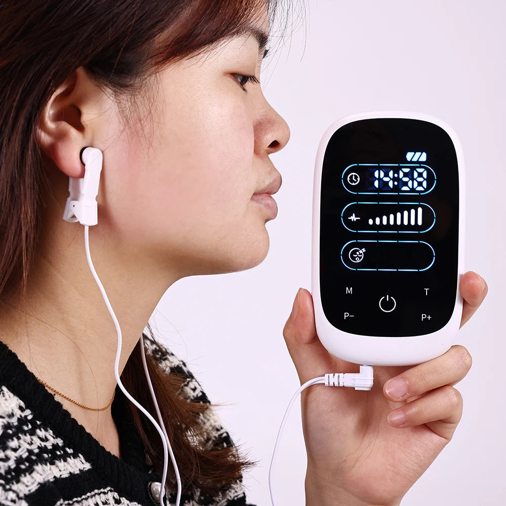 ATANG CES Insomnia Treatment Device With Ear Clip Electrodes
