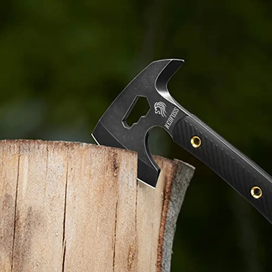 Bison Tactical Hatchet With Leather Sheath And G10 Handle
