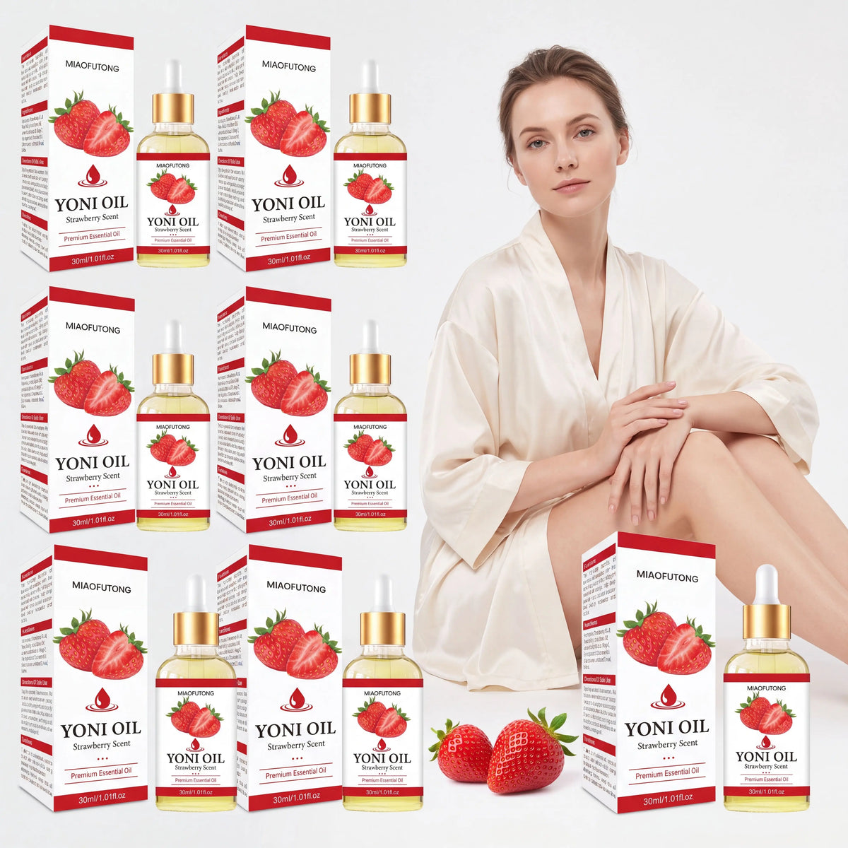 Zudaifu Strawberry Scented Intimate Care Moisturizing Body Oil