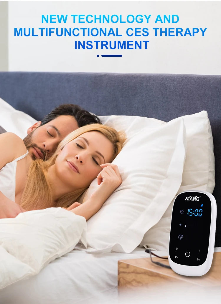 ATANG CES Insomnia Treatment Device With Ear Clip Electrodes