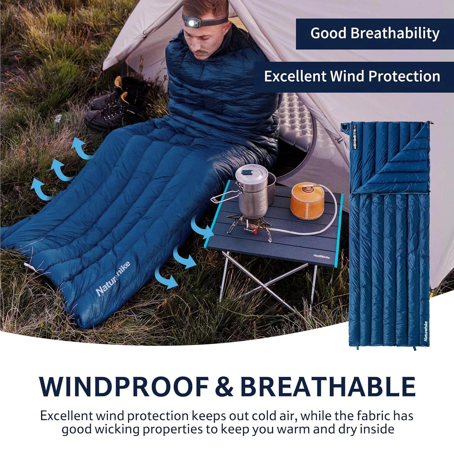 Naturehike Ultralight Duck Down Two Person Sleeping Bag
