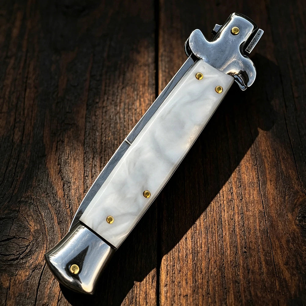 Stainless Steel Folding Pocket Knife For Camping Hiking And Fishing