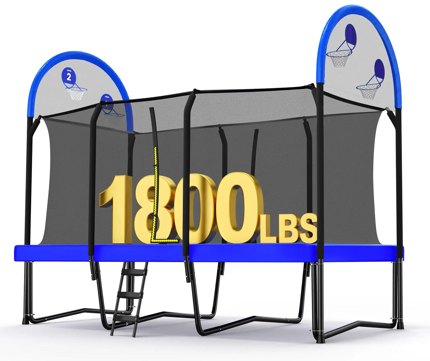 Zupapa 1800LBS Weight Capacity Rectangle Trampoline 10x17FT 9X15FT 8X14FT Outdoor Square Gymnastics Trampolines