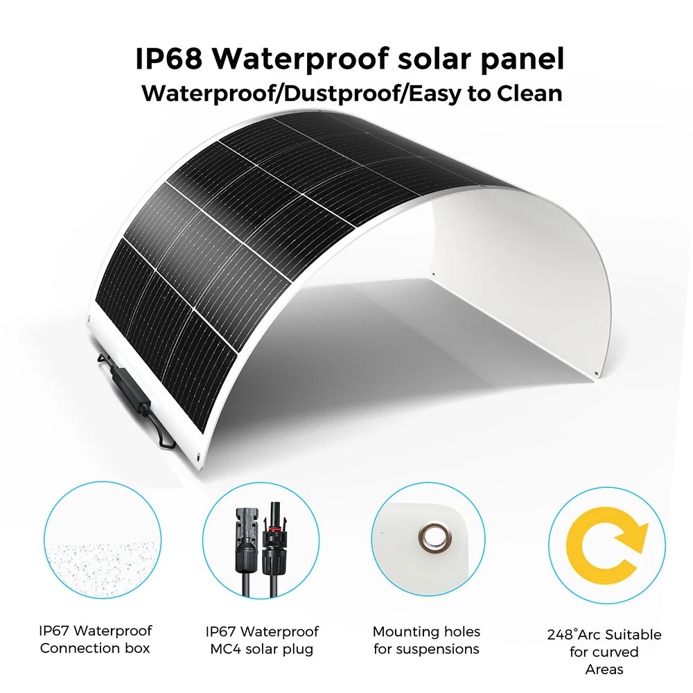 Bouglang 240W Flexible Solar Panel Kit With 20A Controller