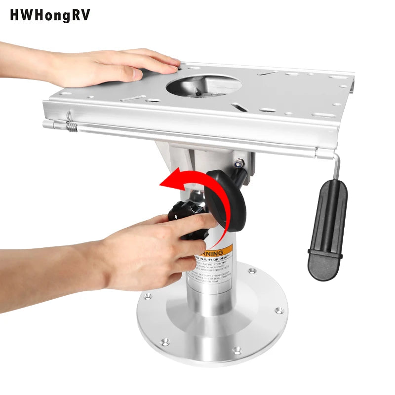 Aluminum Adjustable Height Locking Boat Seat Pedestal Mount