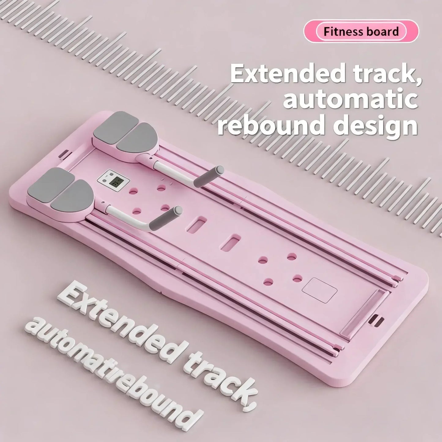 Portable Foldable Workout Board With Resistance Bands And Handles