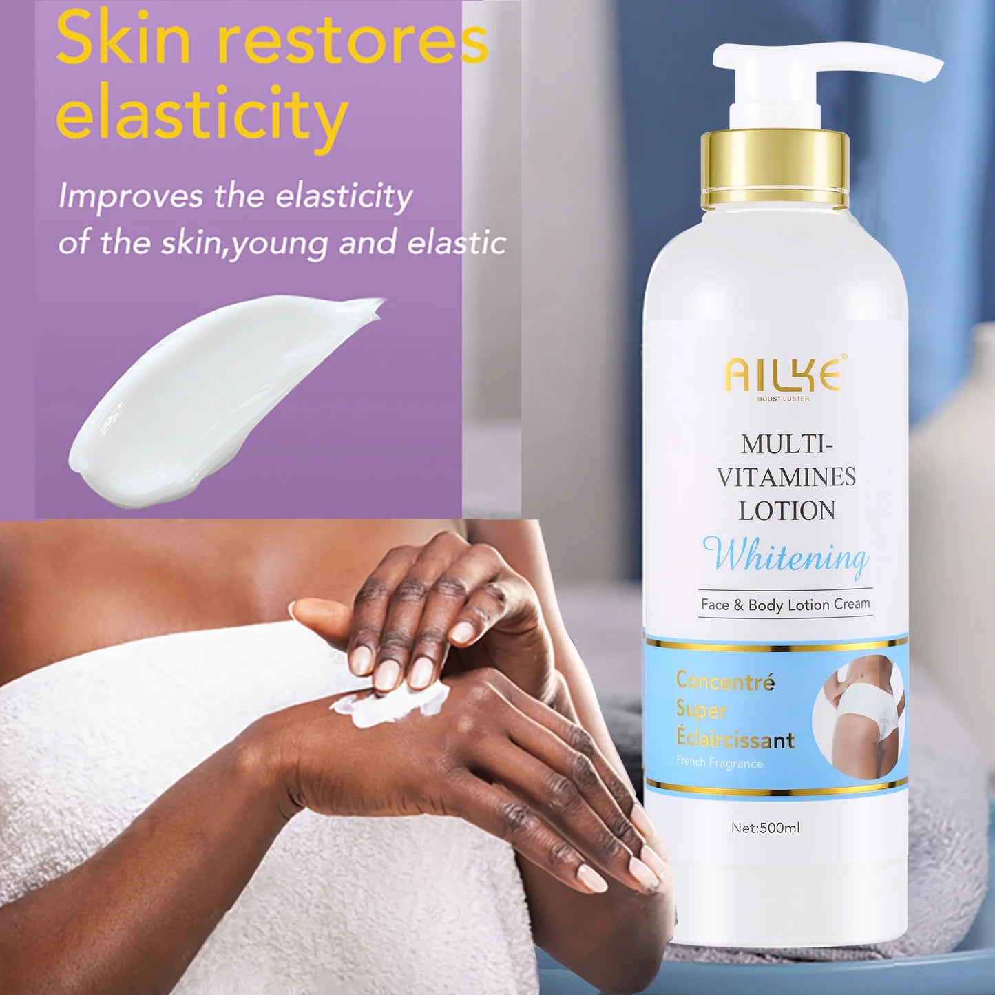 Ailke Multi Vitamin Whitening Body Lotion Enhances Radiant Skin Tone