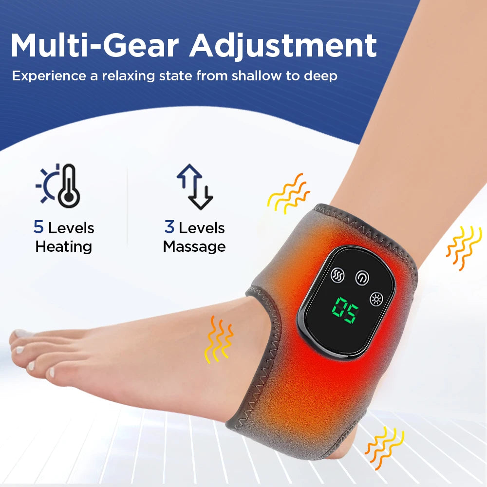 Hailicare Heated Ankle Brace With Five Heat Settings And Vibration