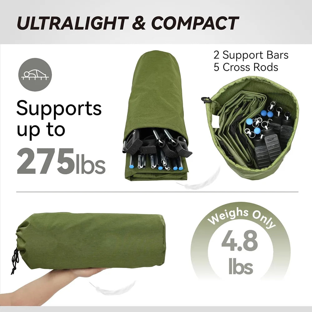 Portable Folding Camping Cot for Hiking Travel and Backpacking