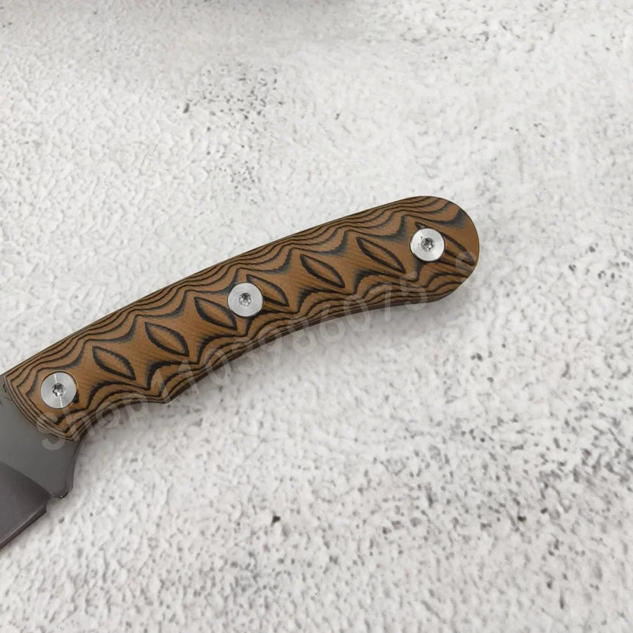 RMJ Outdoor Rock Climbing Knife With 8Cr13MoV Blade G10 Handle
