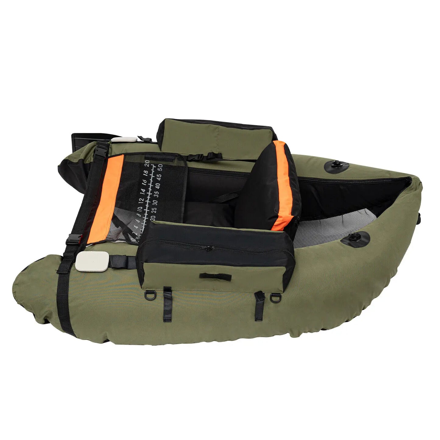 Inflatable Fishing Boat With Adjustable Backrest For 130kg Load Capacity