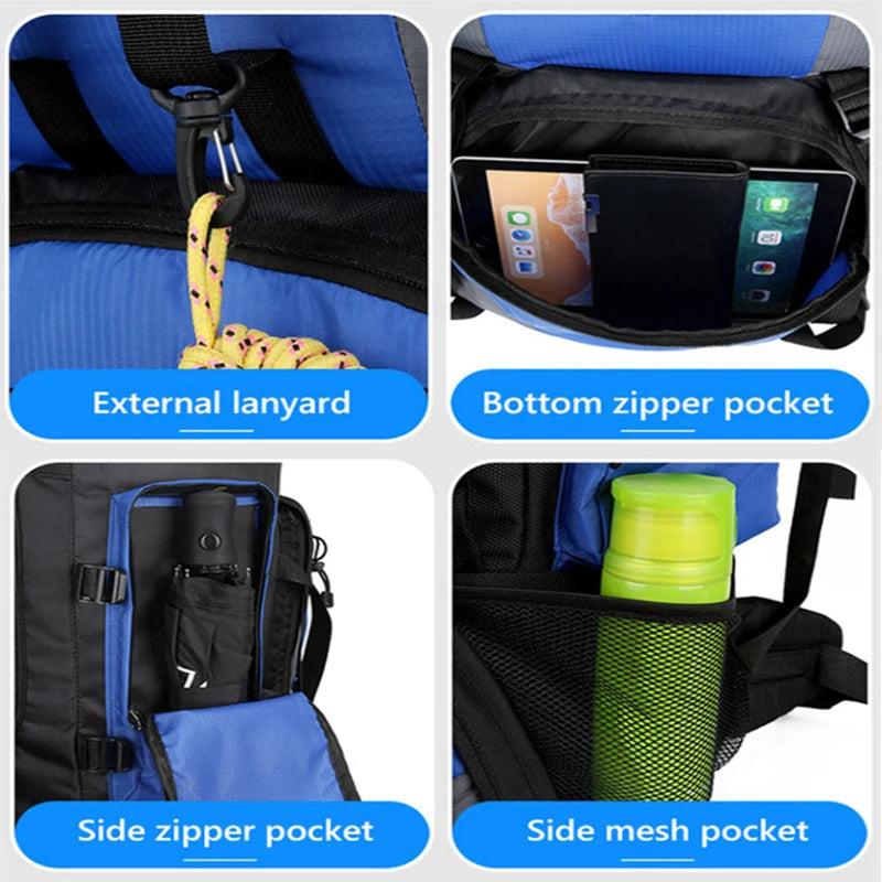 Scione Waterproof Hiking Backpack Large Capacity For Trekking And Camping