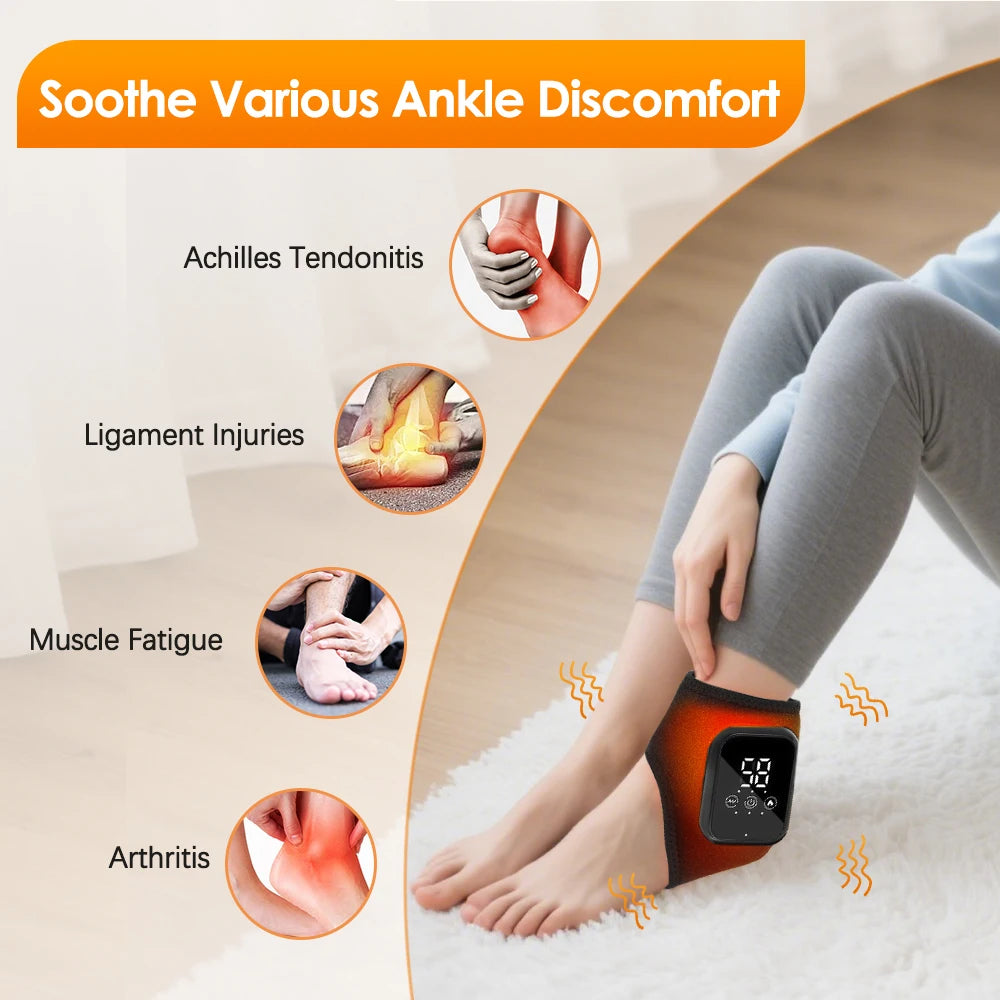 Hailicare Rechargeable Heated Ankle Brace With Vibration Support