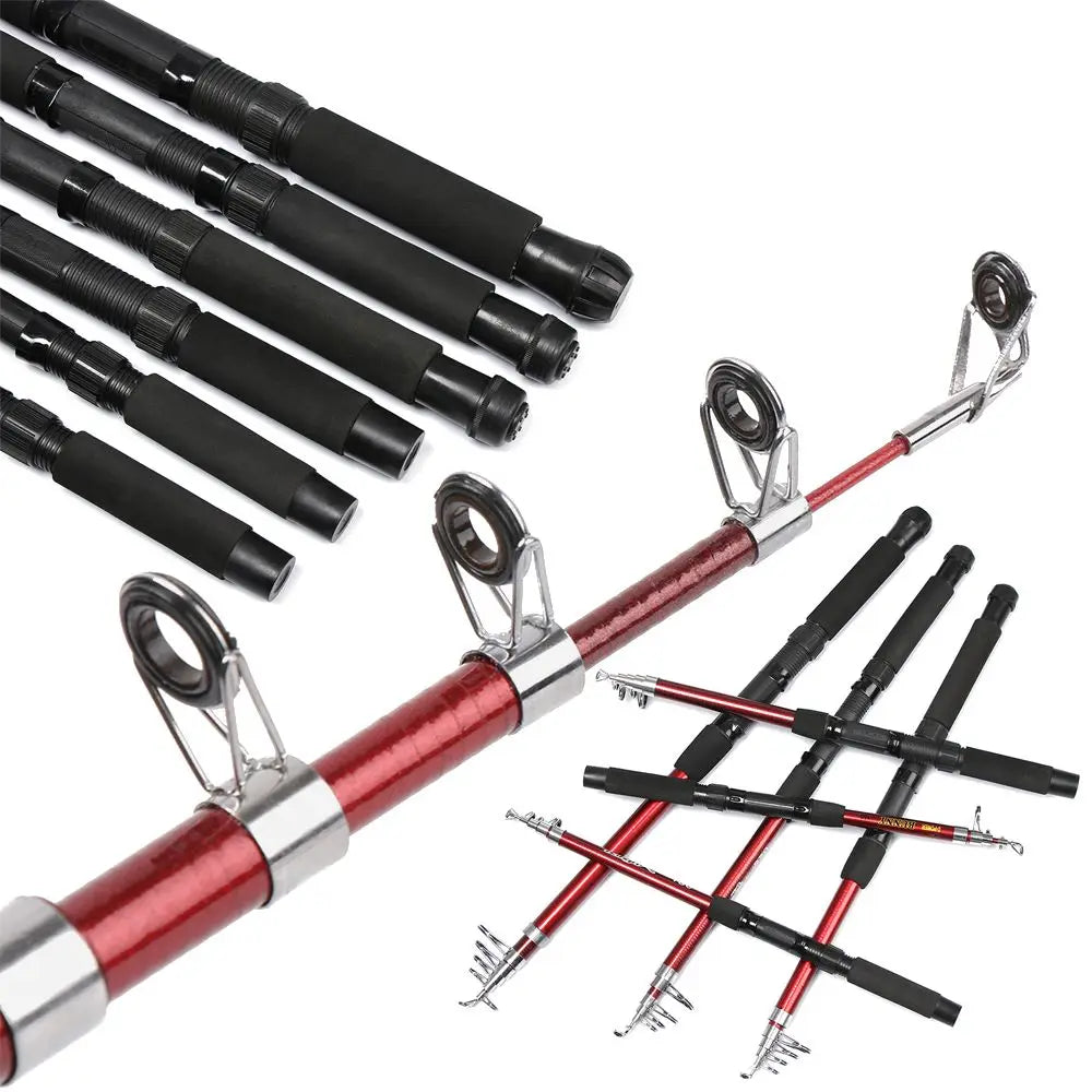 Durable Telescopic Fishing Rod For Ocean Boat And Beach Use