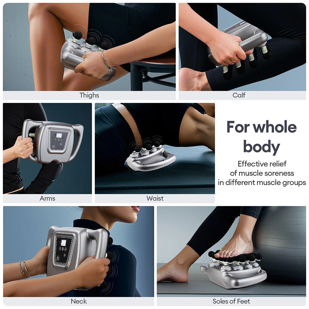 Foreverlily 16 Head Fascia Gun Full Body Massager With 9 Modes