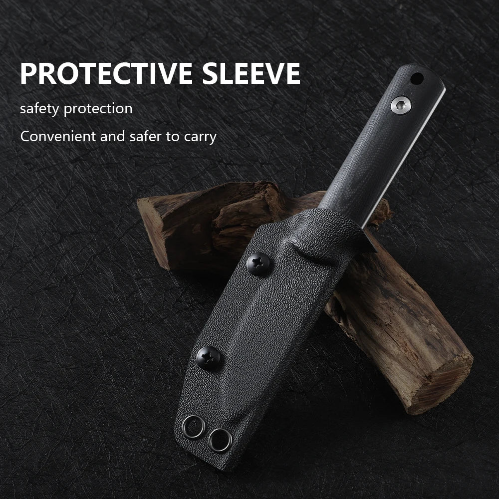 DC53 Steel Portable Fixed Knife With G10 Handle And Sheath