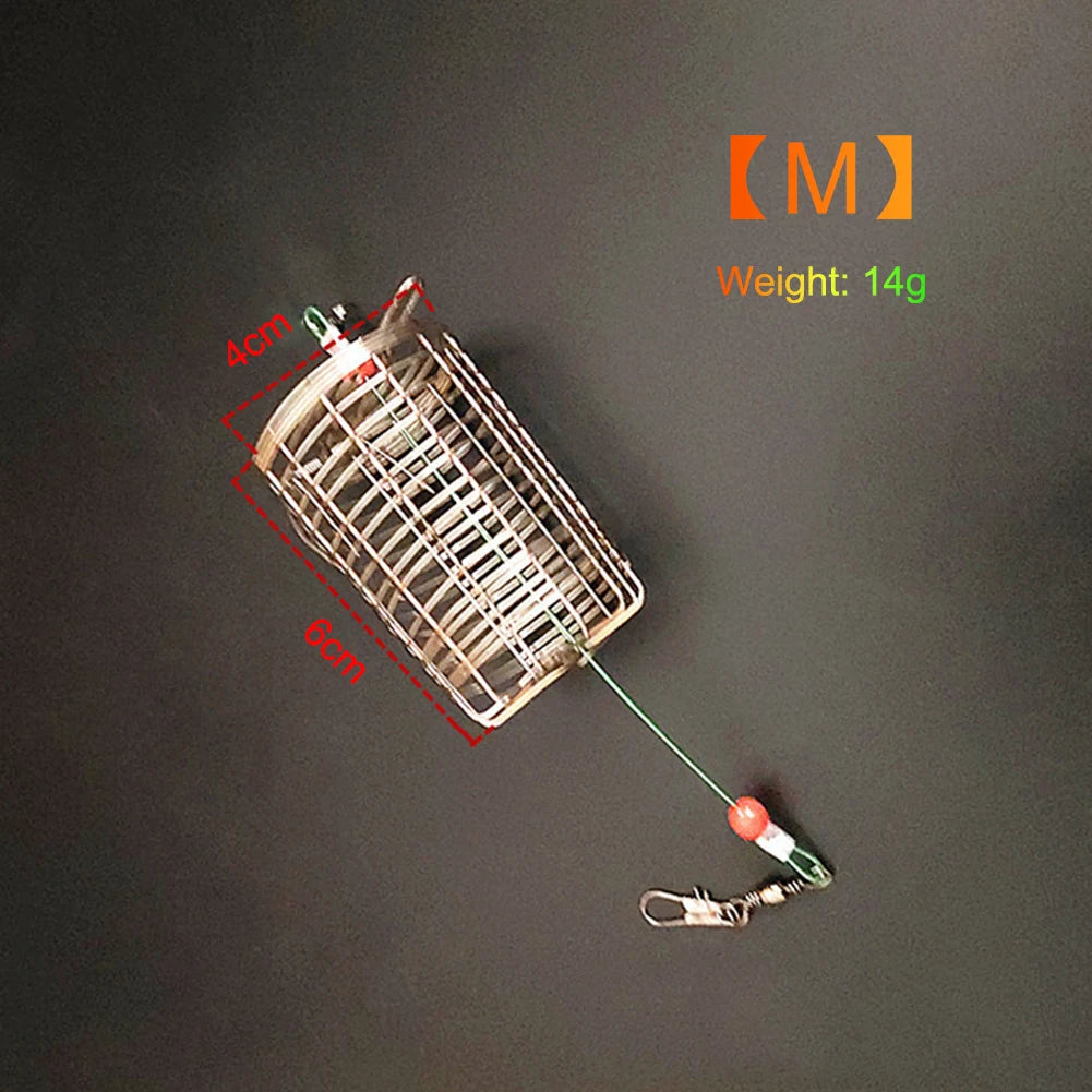 Alloet Stainless Steel Fishing Feeder Cage With Mesh Holder