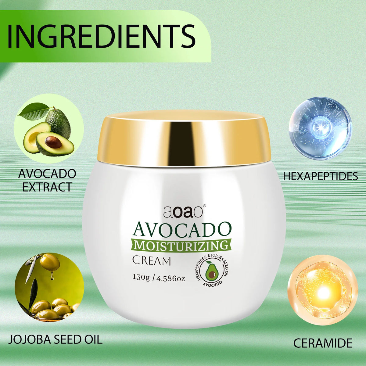 Aoao Avocado Cream with Niacinamide and Vitamin E Moisturizer