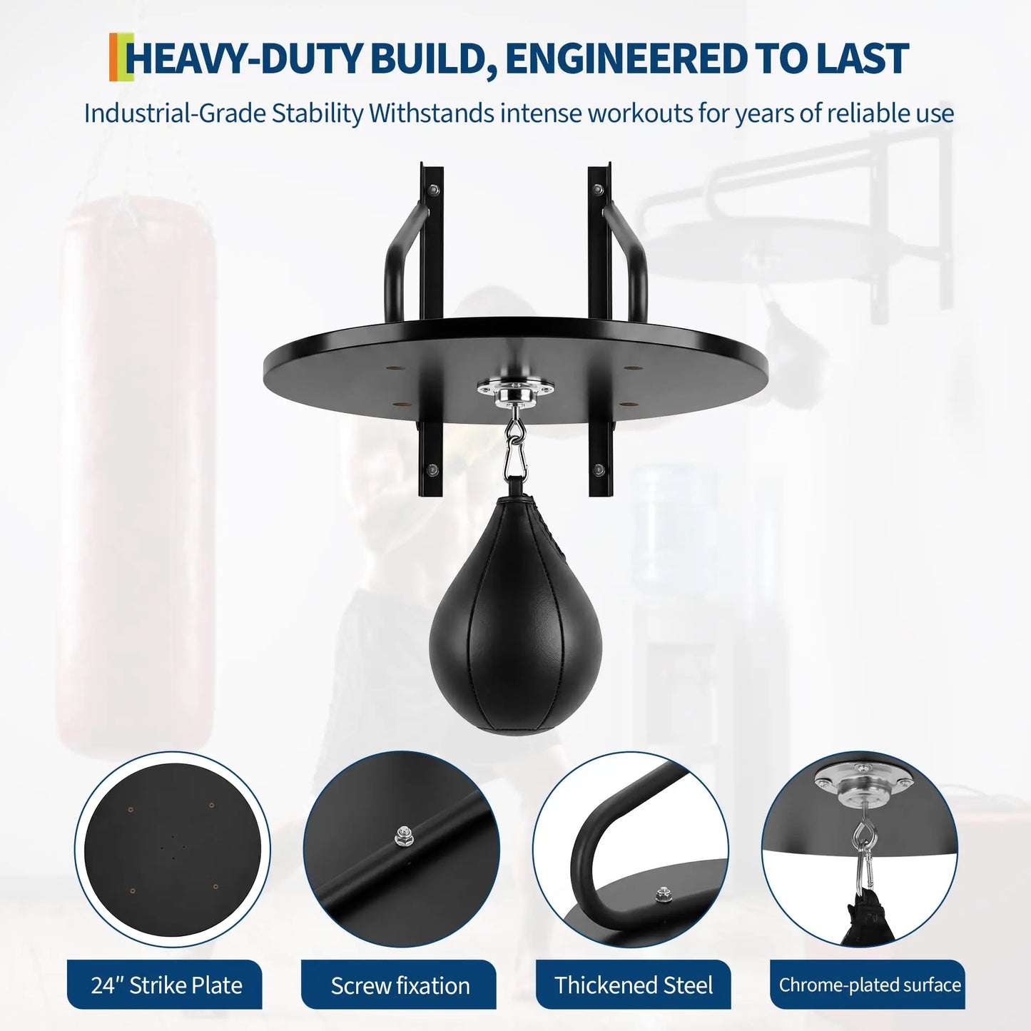 HiMISS Adjustable Speed Bag Platform With 360 Swivel Wall Mount