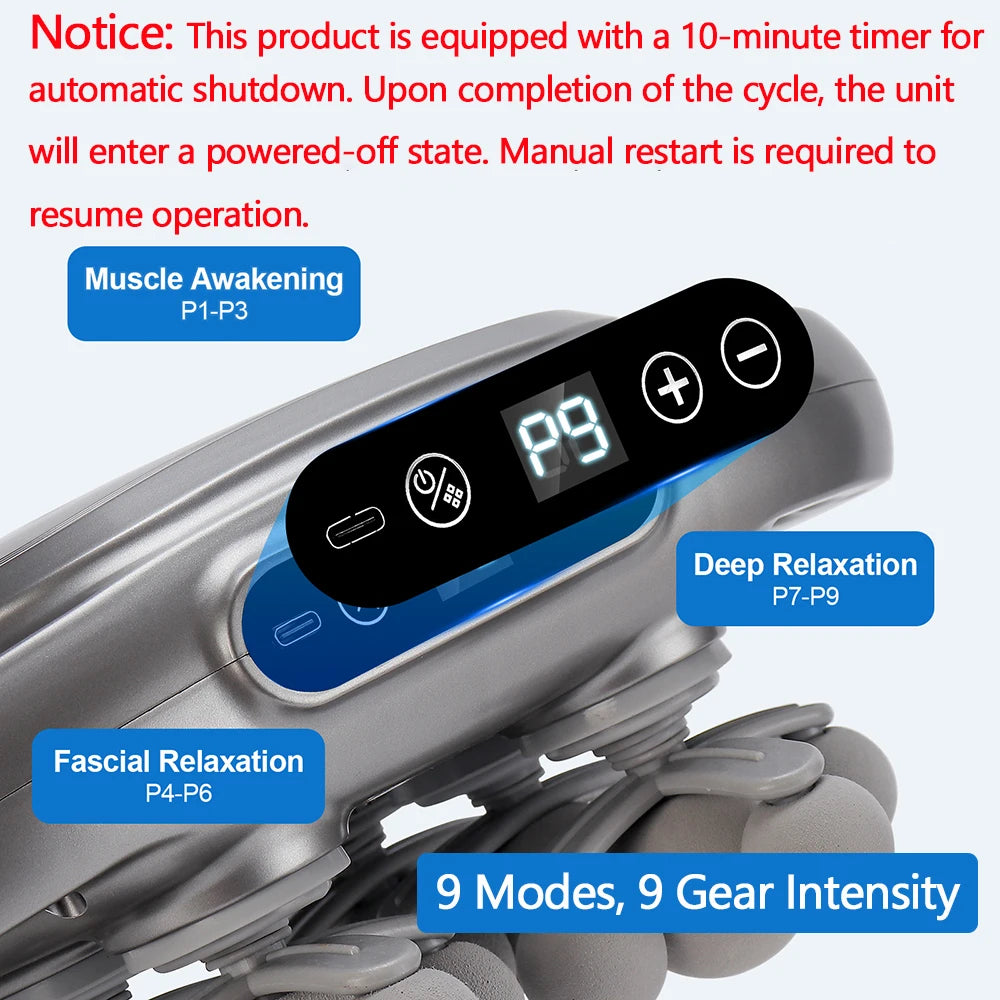 Foreverlily 16 Head Fascia Gun Full Body Massager With 9 Modes