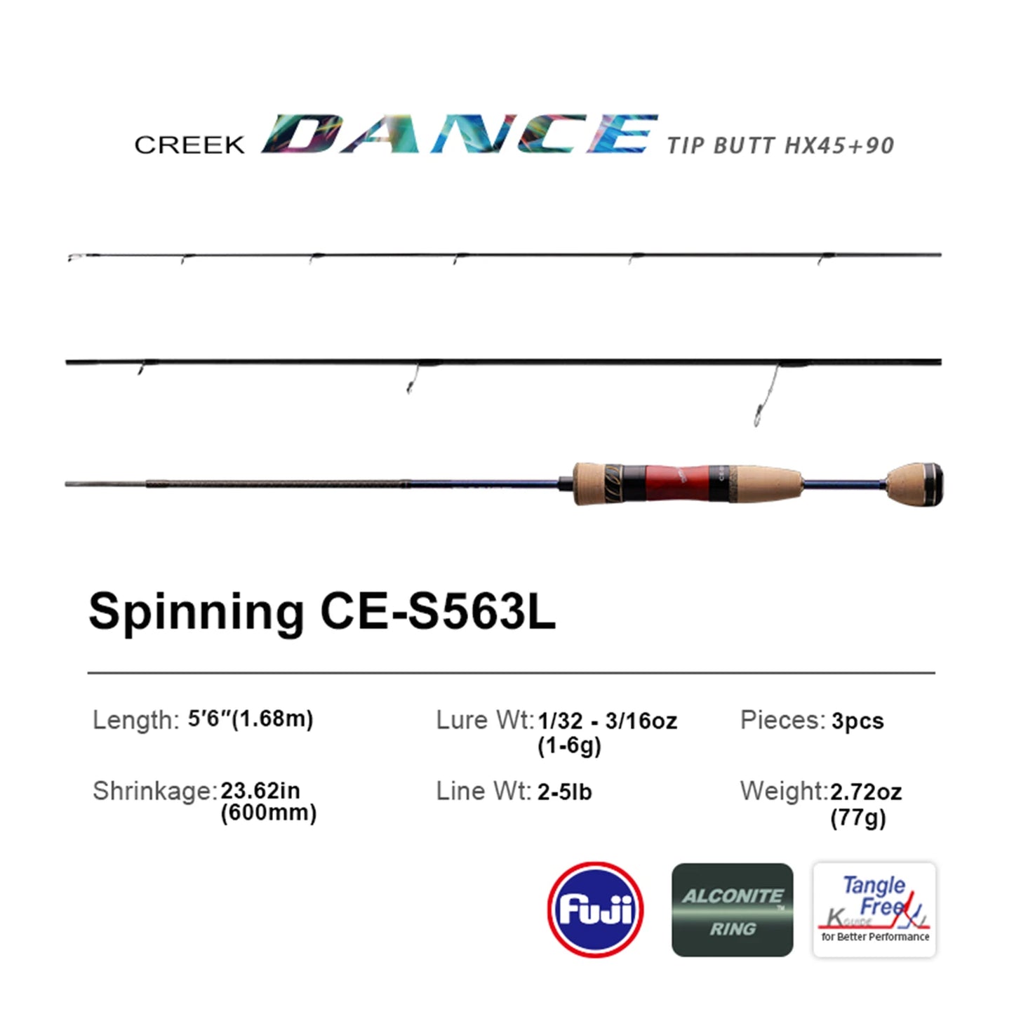 Purelure Creek Dance Ultralight Trout Spinning Rod Fuji Guides