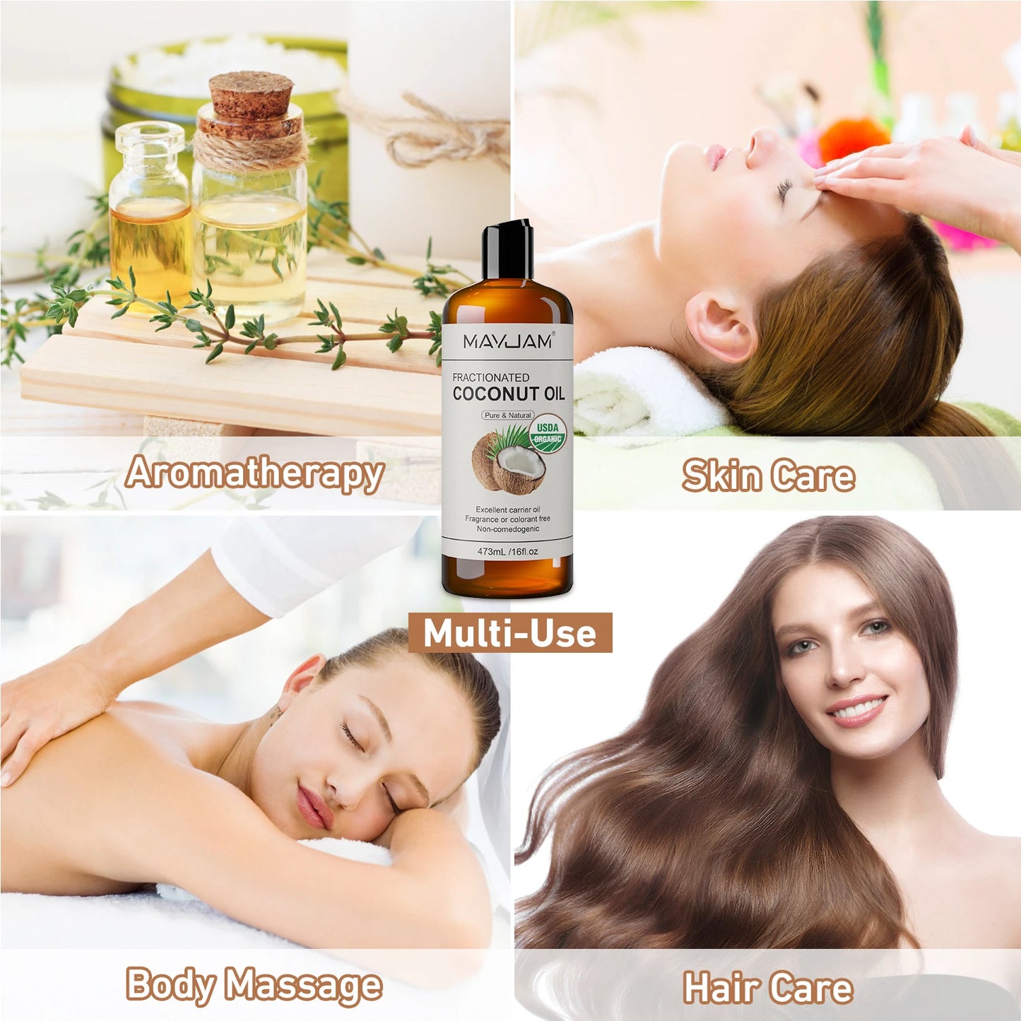 MAYJAM Pure Castor Oil And Fractionated Coconut Oil For Skin