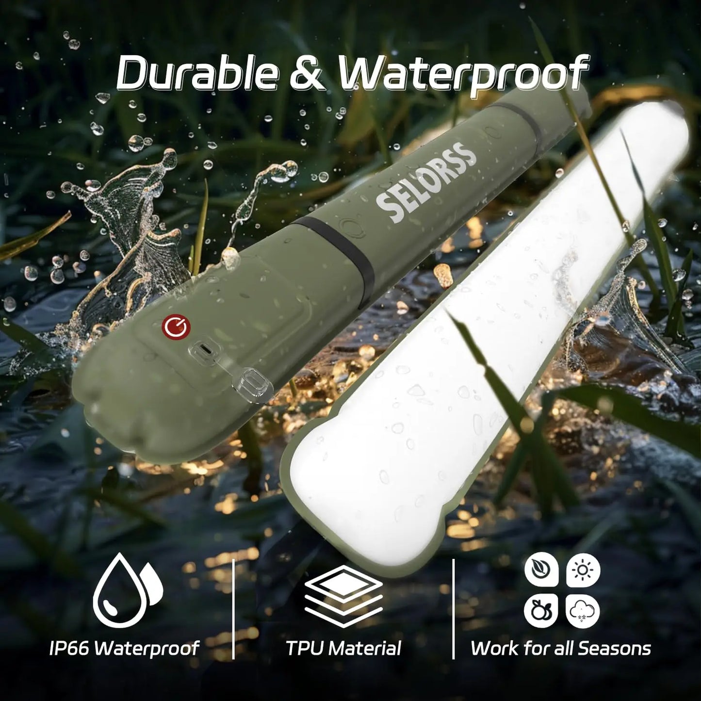 Rechargeable Inflatable Camping Light Waterproof Portable Tent Lantern