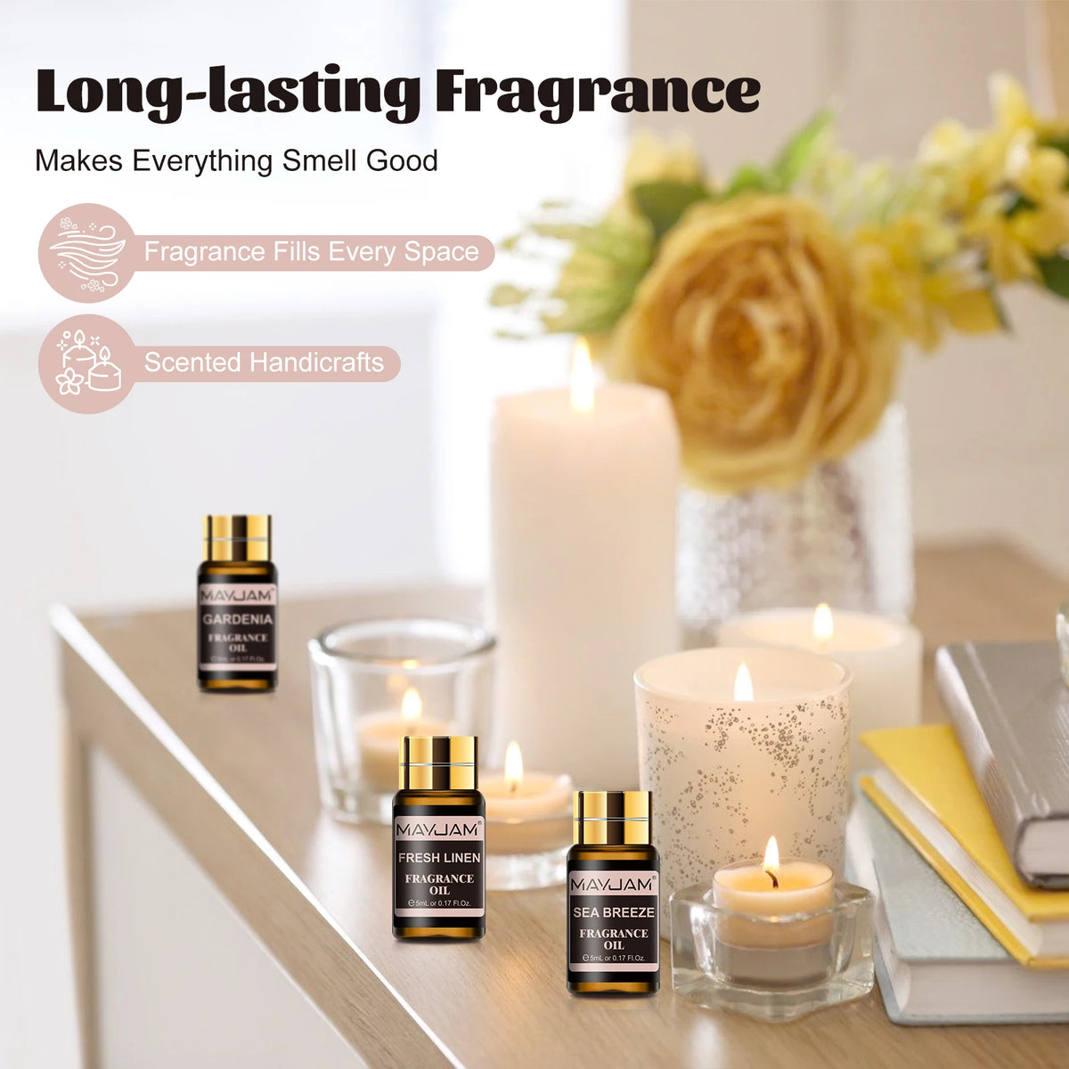 MAYJAM Fragrance Oil Set for Diffusers, Candle and Soap Making