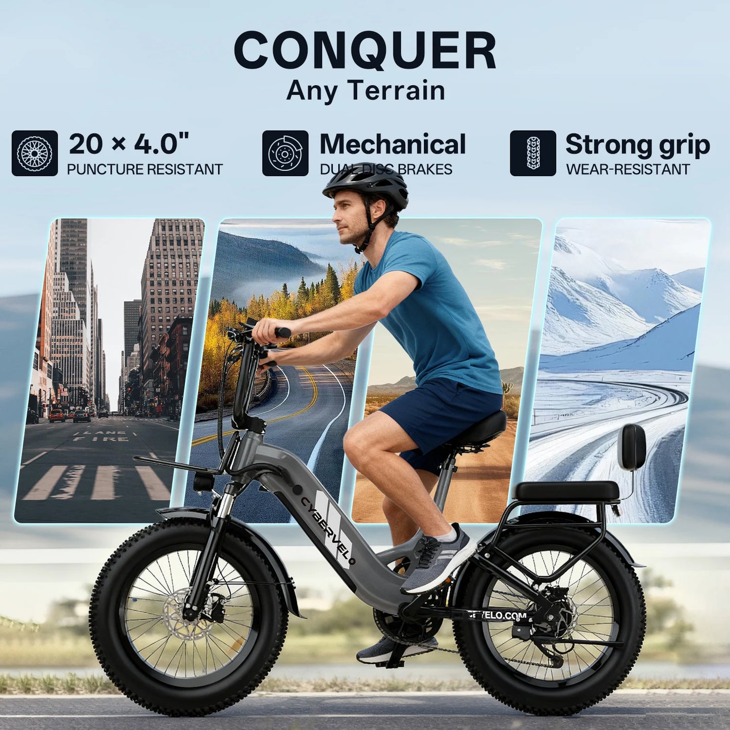 Cybervelo 1500W Electric Commuter Bike With Extended Range Battery