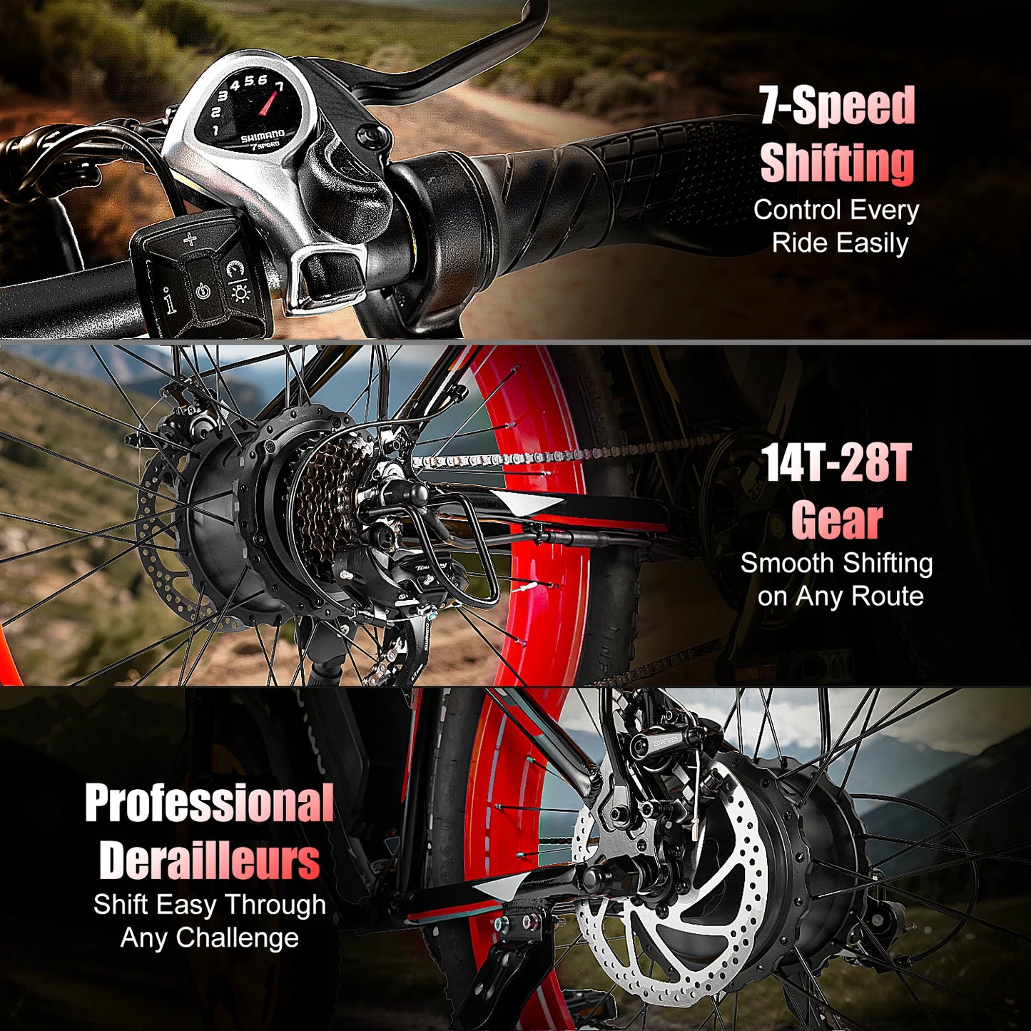 EOEOTWO E01 1000W Fat Tire Electric Bike Adults Extended Range
