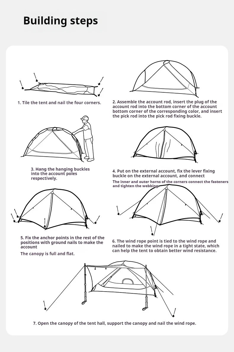 Naturehike Mongar Lightweight Waterproof Three Season Camping Tent