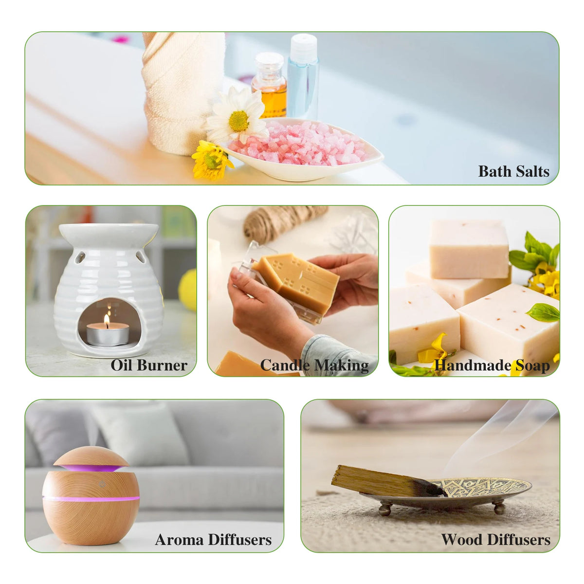 EUQEE Fragrance Oils Gift Set for Diffusers and Candle Making