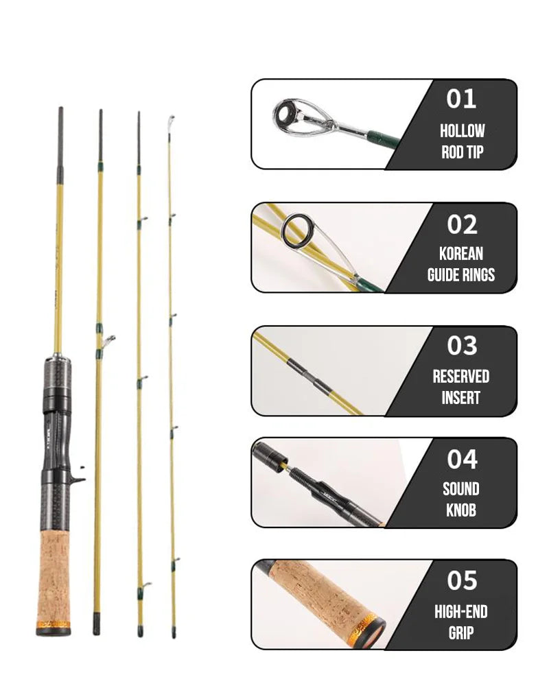 Seasir Silent Stream Carbon Fiber Spinning Fishing Rod