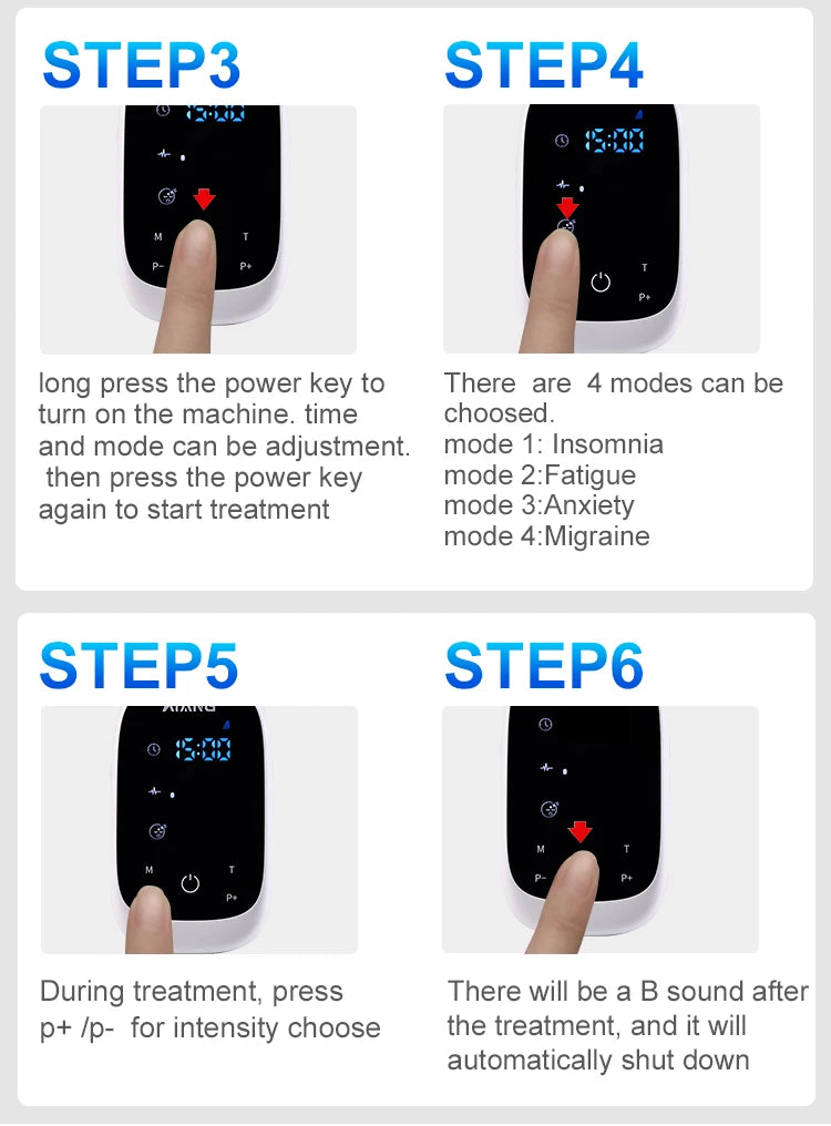 ATANG CES Insomnia Treatment Device With Ear Clip Electrodes
