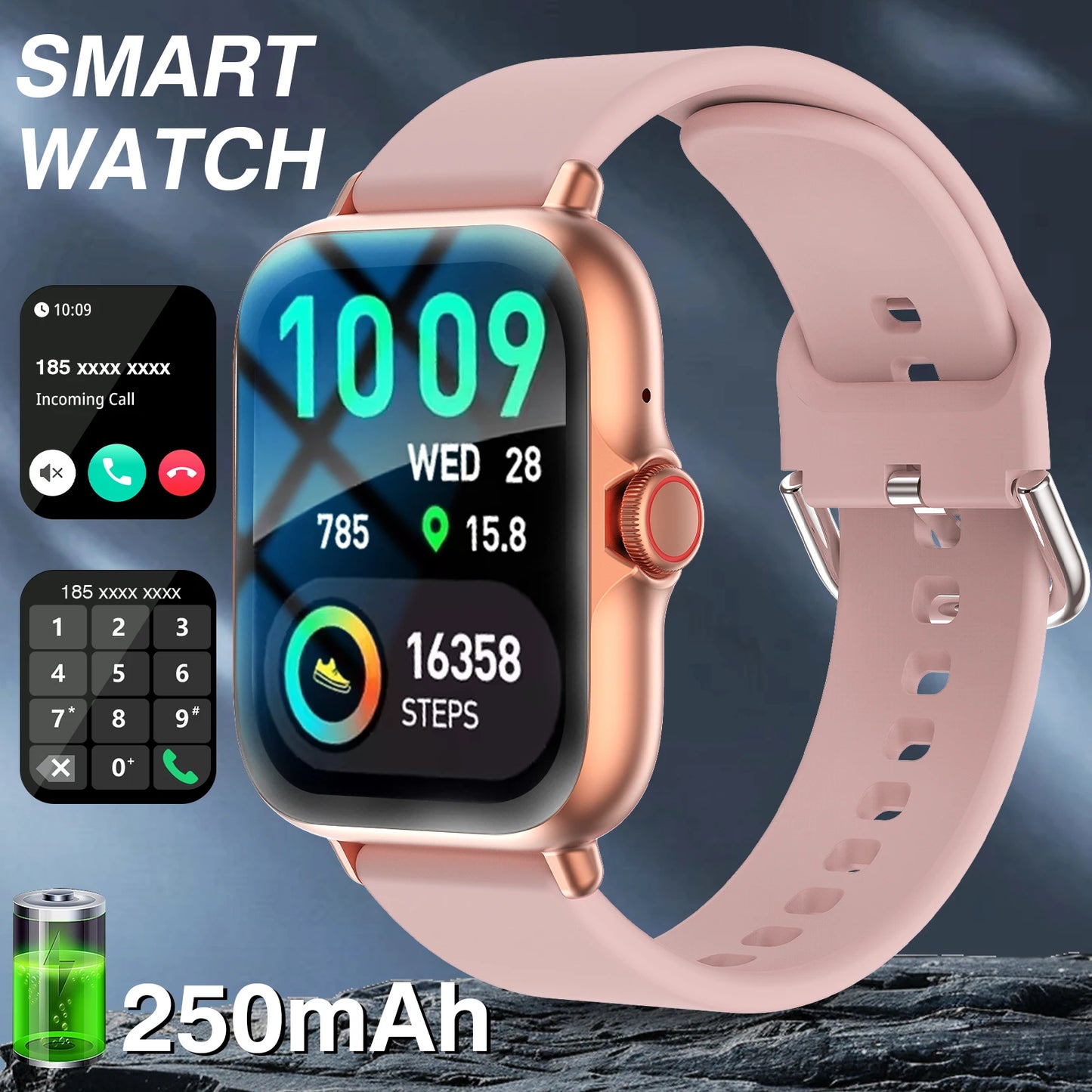Odelettevcy Sports Smartwatch With Call Answering And Sleep Tracking