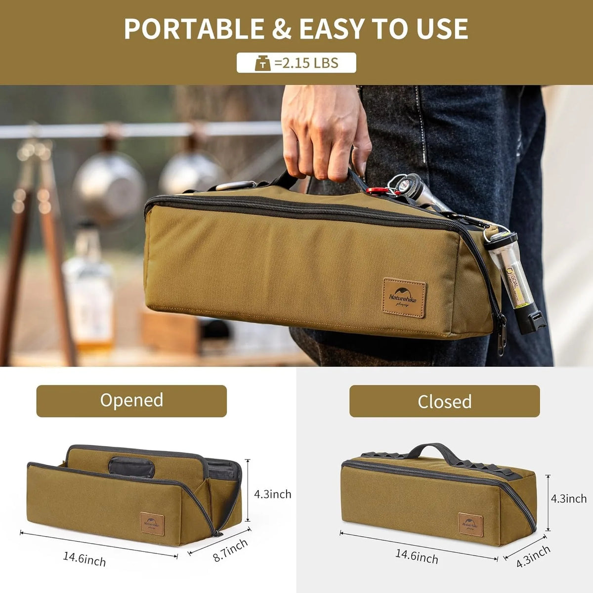 Naturehike Folding Camping Tool Storage Bag for Outdoor Gear