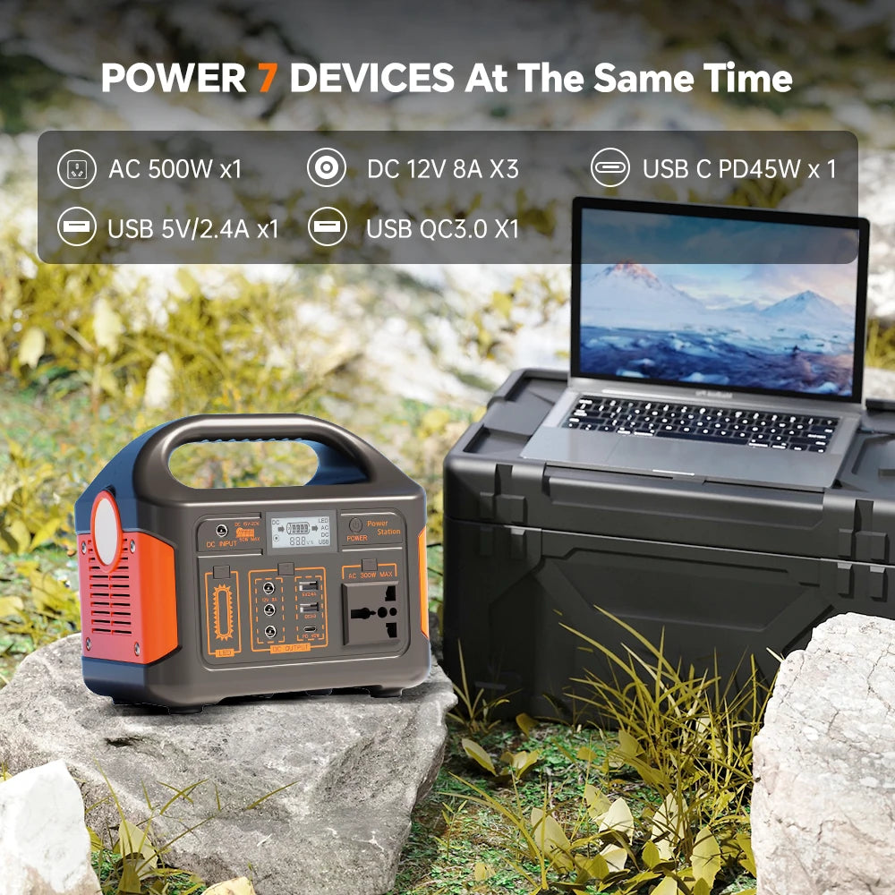 GaiaRay 500W Portable Solar Power Station For Outdoor Use