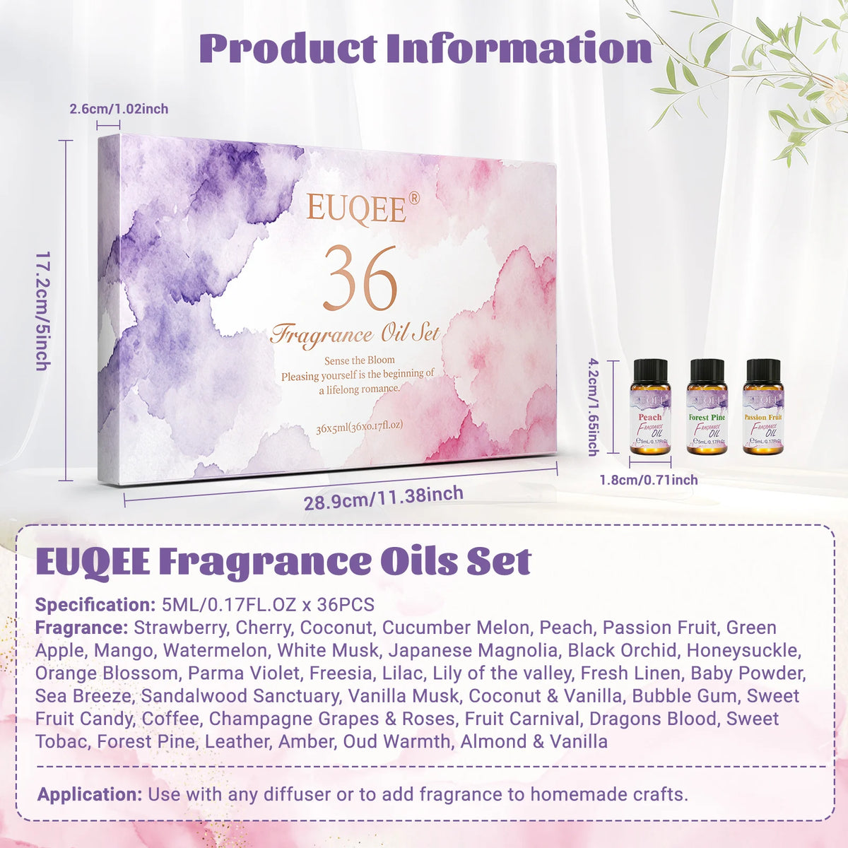 EUQEE Fragrance Oils Gift Set for Diffusers and Candle Making