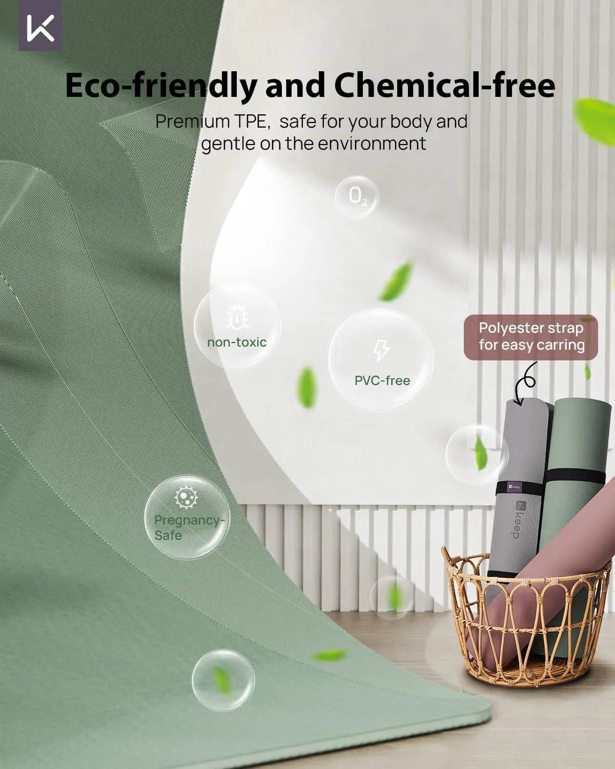 Non Slip Eco Friendly Yoga Mat for Pilates and Fitness
