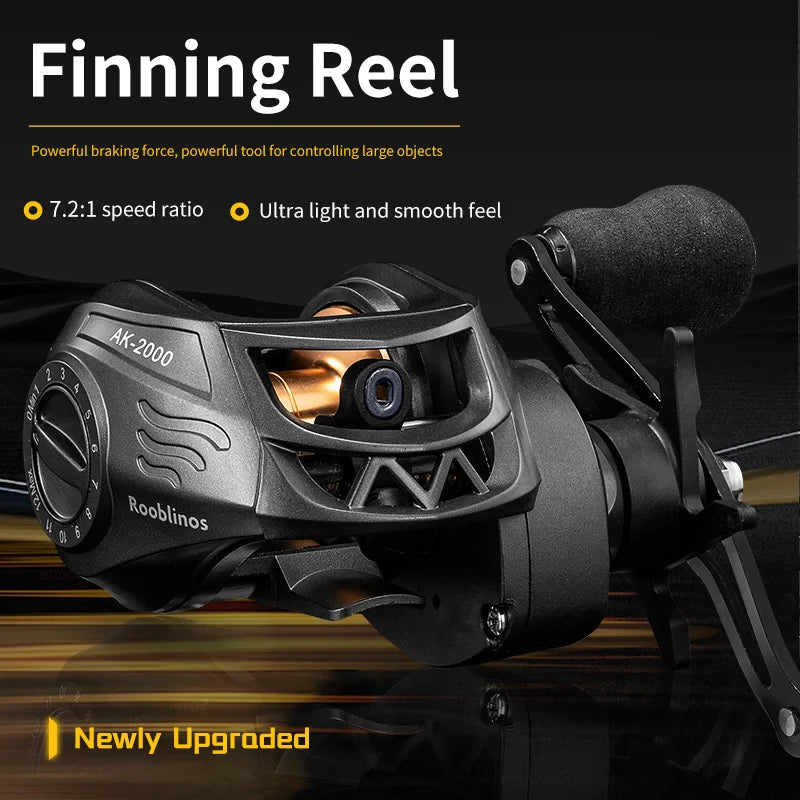 Rooblinos Ak Spinning Fishing Reel Featuring Durable Materials For Angling