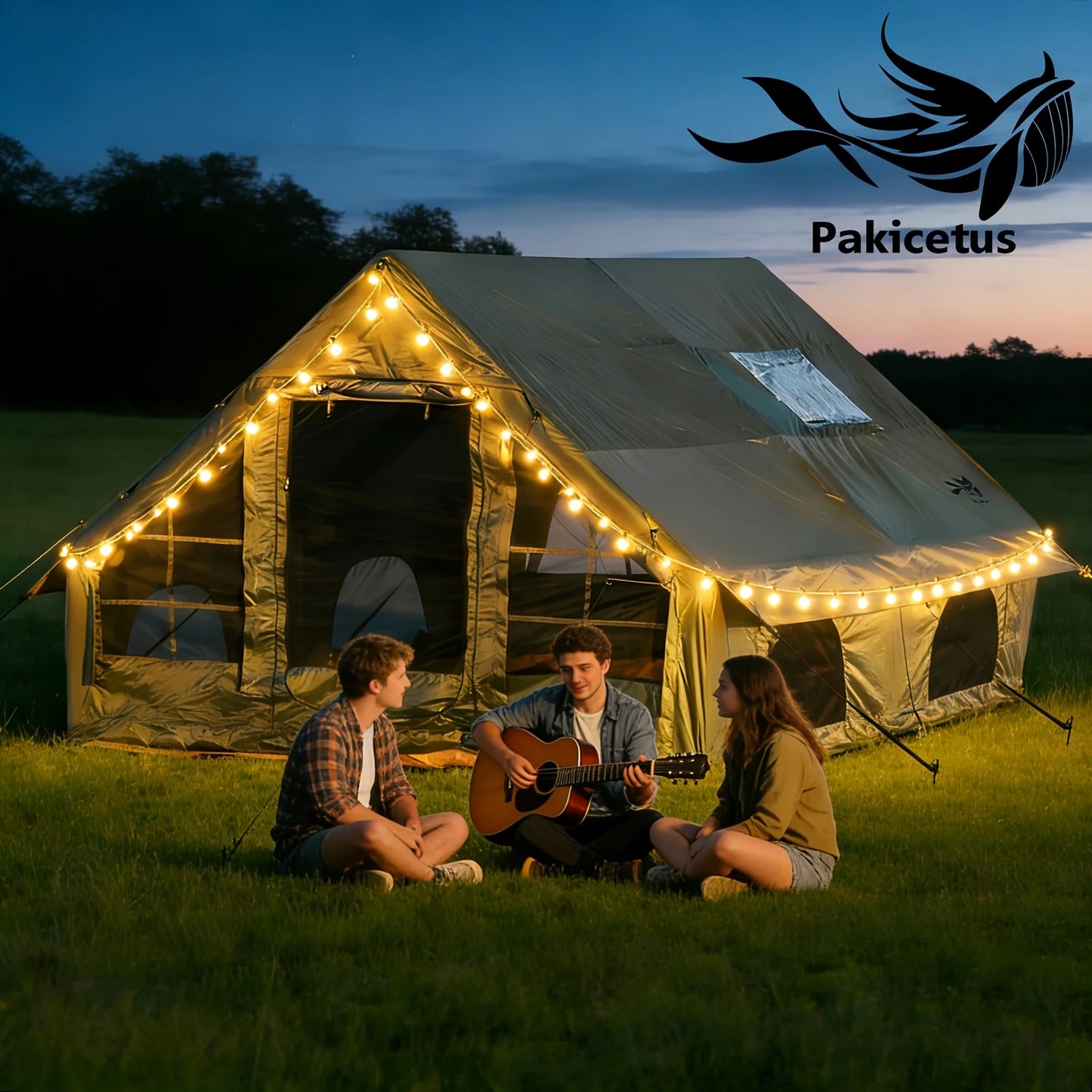 Pakicetus Inflatable Quick Setup Camping Tent 4 Season Waterproof Portable