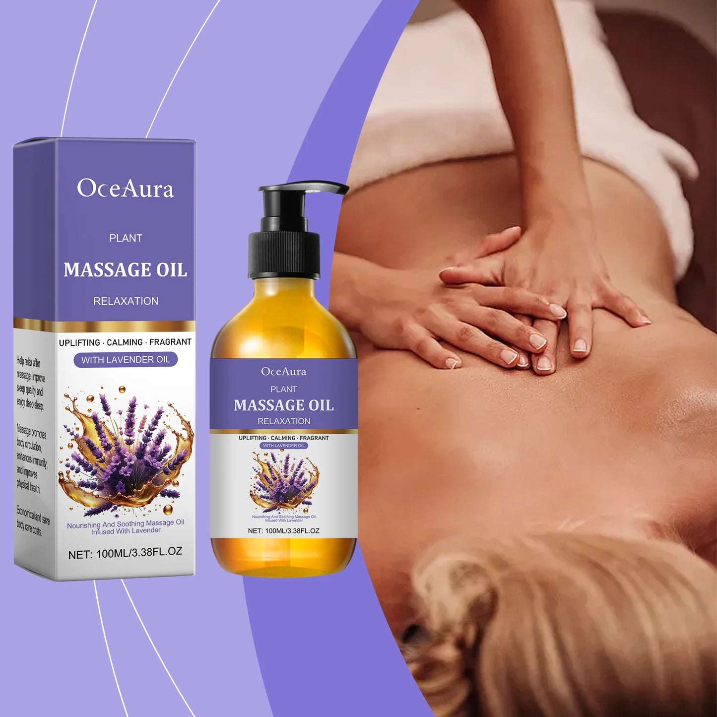 Lavender Essential Oil Massage Oil For Soothing Skin And Relaxation