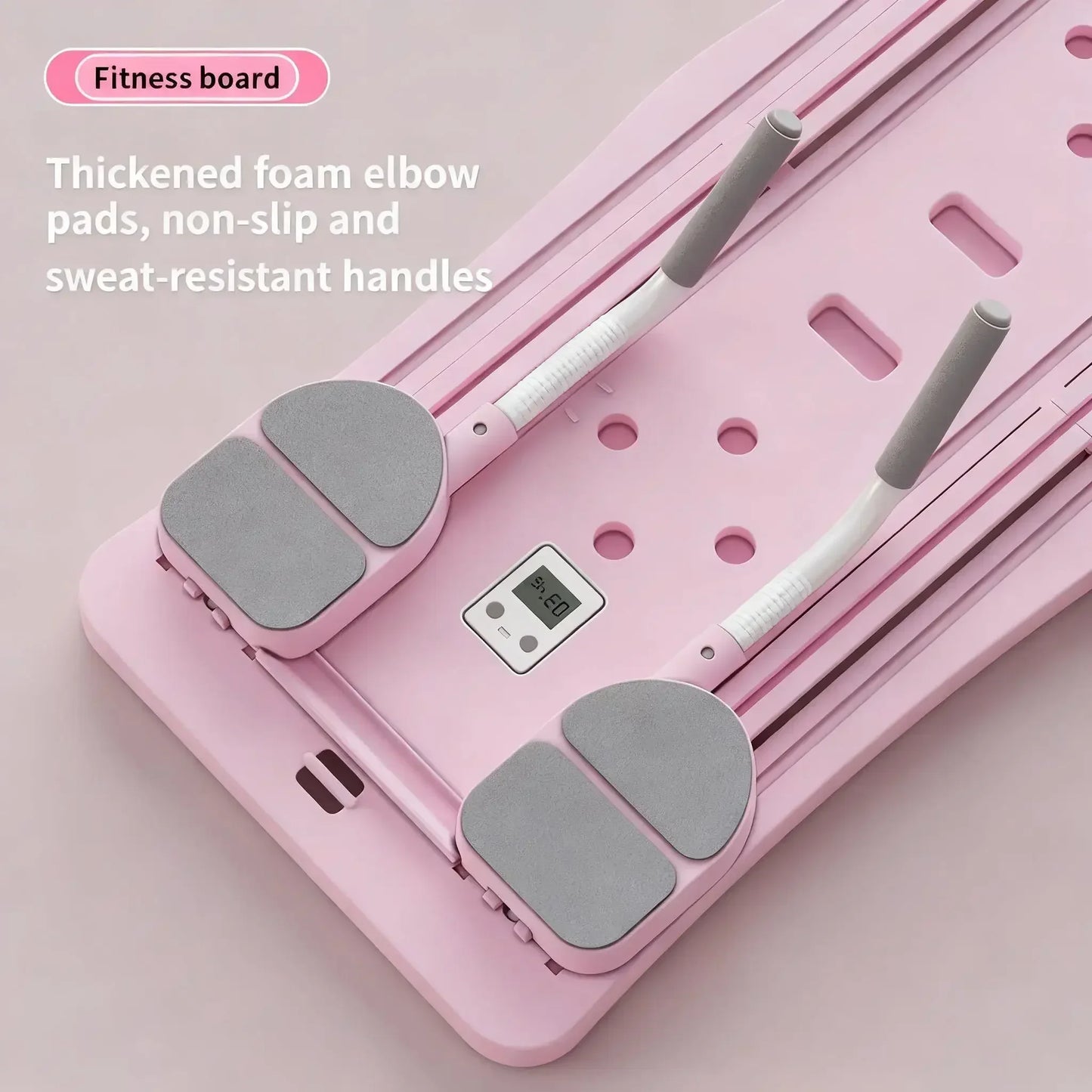 Portable Foldable Workout Board With Resistance Bands And Handles