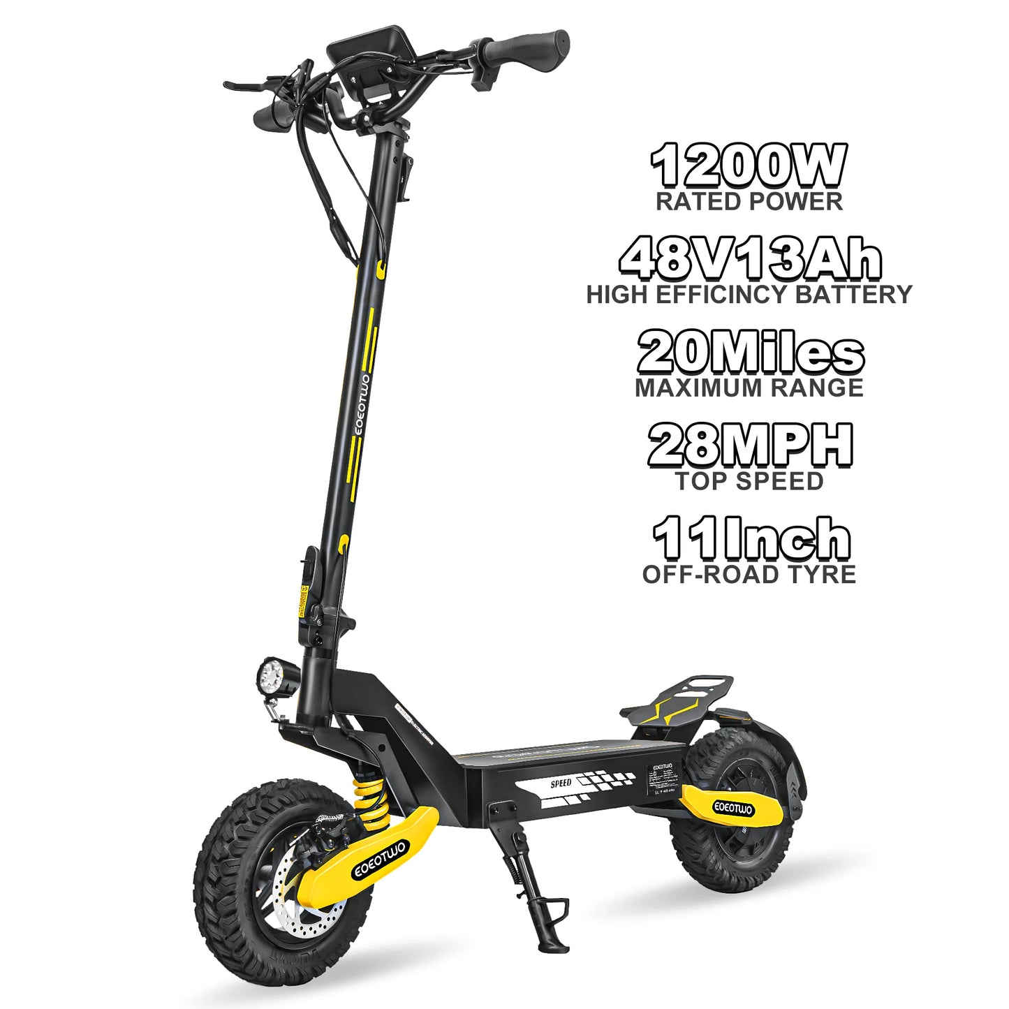 Eoeotwo 1200W Off Road Foldable Electric Scooter For Adults